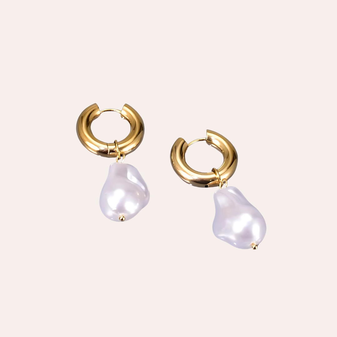 Pearls Hoops Earring